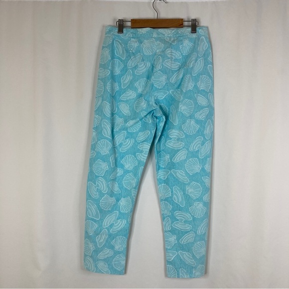 Lilly Pulitzer | Vintage Blue Shell Print Cropped Pants 6 - Picture 5 of 6